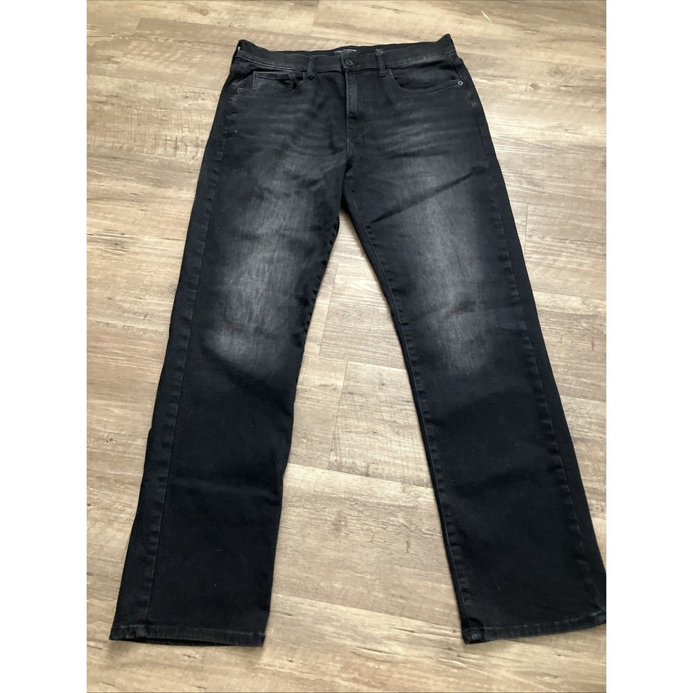 Lucky Brand Mens 221 Straight‎ Leg Jeans Denim Black Jeans Size 34x32